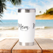 Mamma Etablerade datum, svart skript New mamma Gif