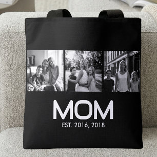 Mamma etablerade fet svart 3 foto  tygkasse