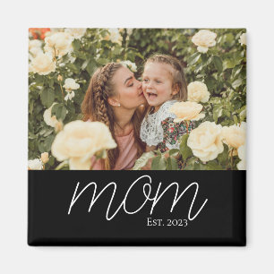 Mamma Etablerade Foto Mors Dag Magnet
