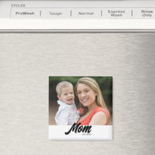 Mamma Etablerade Foto Mors Dag Magnet