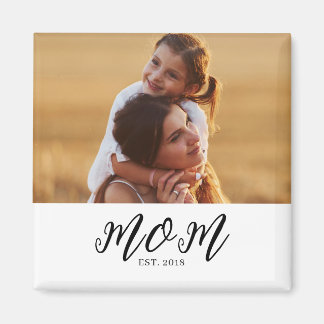 Mamma Etablerade Foto Present Magnet