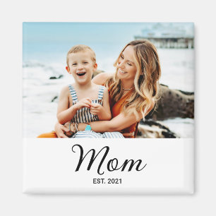 Mamma Etablerade Foto Present Magnet