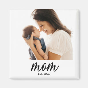 Mamma Etablerade Foto Present Magnet