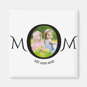 Mamma etablerade foto present magnet