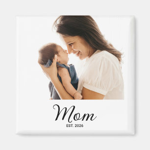 Mamma Etablerade Foto Present Magnet