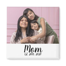 Mamma Etablerade Foto Present Magnet