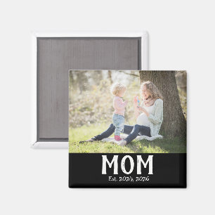 Mamma Etablerade Foto Present Magnet