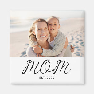 Mamma etablerade foto present magnet