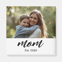 Mamma Etablerade Foto Present Magnet