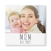 Mamma Etablerade Foto Present Magnet