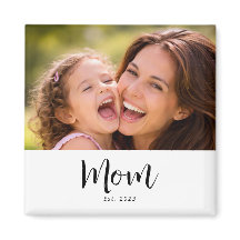 Mamma Etablerade Foto Present Magnet