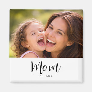 Mamma Etablerade Foto Present Magnet