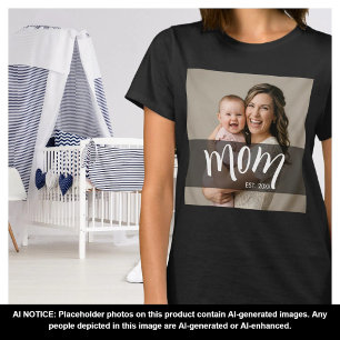 Mamma Etablerade Foto Present till Ny Mamma T Shirt