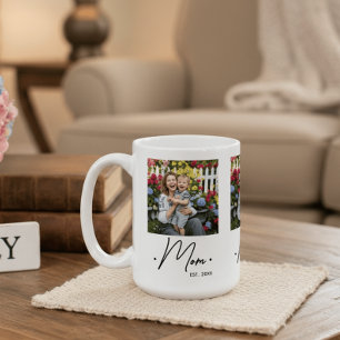 Mamma etablerade manus 3 Foto Vitt Kaffemugg