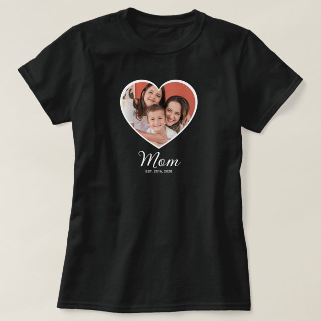 Mamma Etablerade Manus Foto T-Shirt (Design framsida)