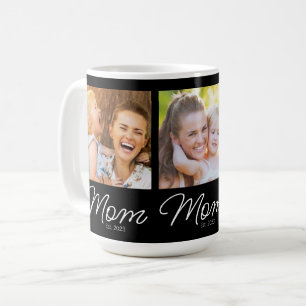 Mamma Etablerade Manus Svart 3 Foto Kaffemugg