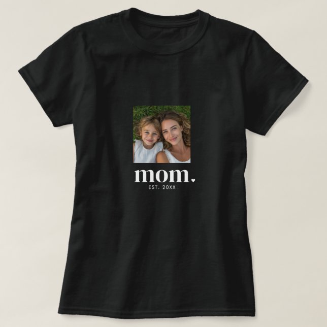 Mamma etablerade modern foto  t shirt (Design framsida)