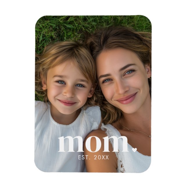 Mamma etablerade modern minimal foto magnet (Vertikal)