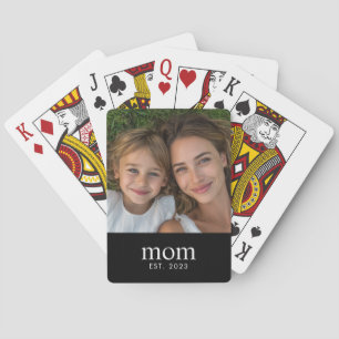 Mamma Etablerade Modern Svart Foto Casinokort