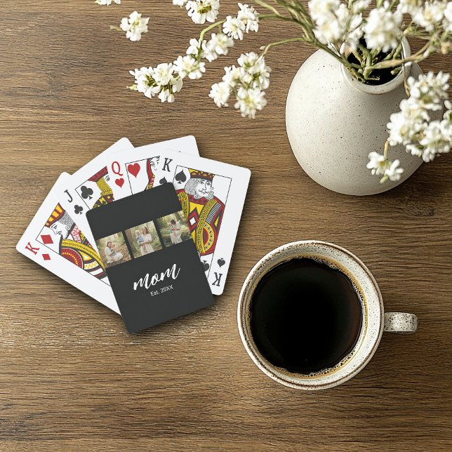 Mamma etablerade modernt manus 3 Foto Casinokort (Skapare uppladdad)