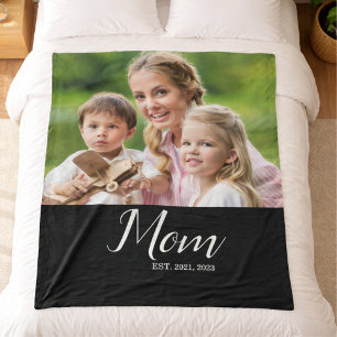 Mamma etablerade modernt manus Foto Fleecefilt