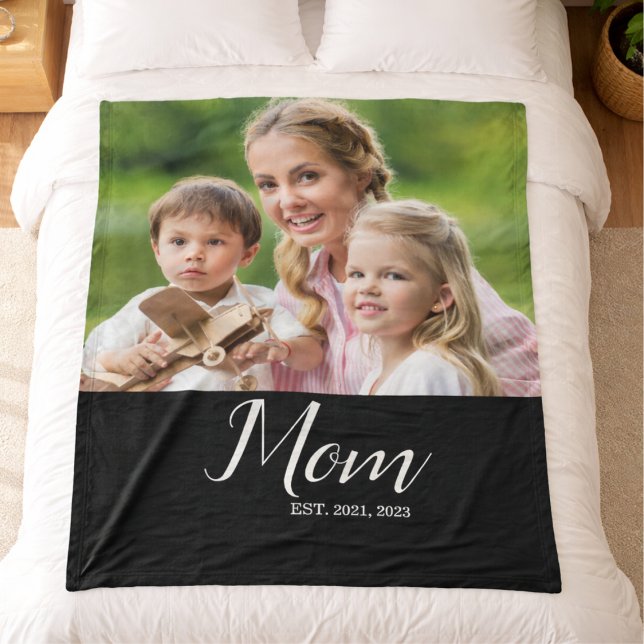 Mamma etablerade modernt manus Foto Fleecefilt (Skapare uppladdad)