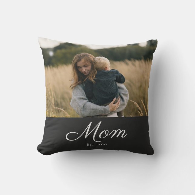Mamma etablerade modernt manus Foto Kudde (Framsida)