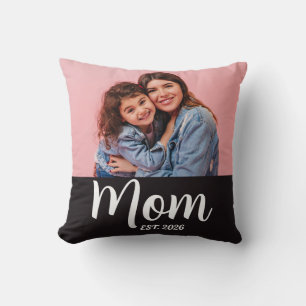 Mamma etablerade modernt manus Foto Kudde