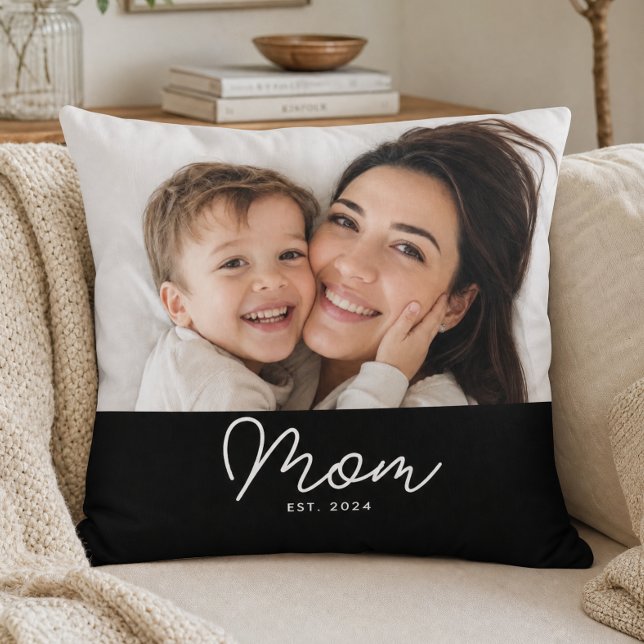 Mamma etablerade modernt manus Foto Kudde (Skapare uppladdad)