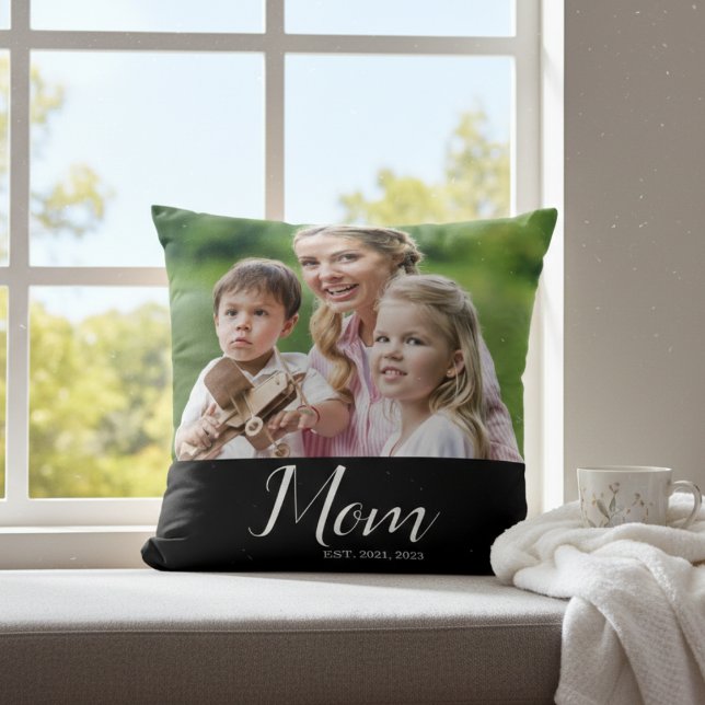 Mamma etablerade modernt manus Foto Kudde (Skapare uppladdad)