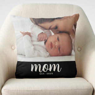 Mamma etablerade modernt manus Foto Kudde