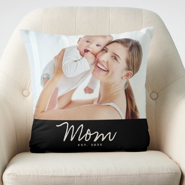 Mamma etablerade modernt manus Foto Kudde (Skapare uppladdad)
