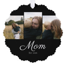 Mamma etablerade modernt manus Svart 3 Foto