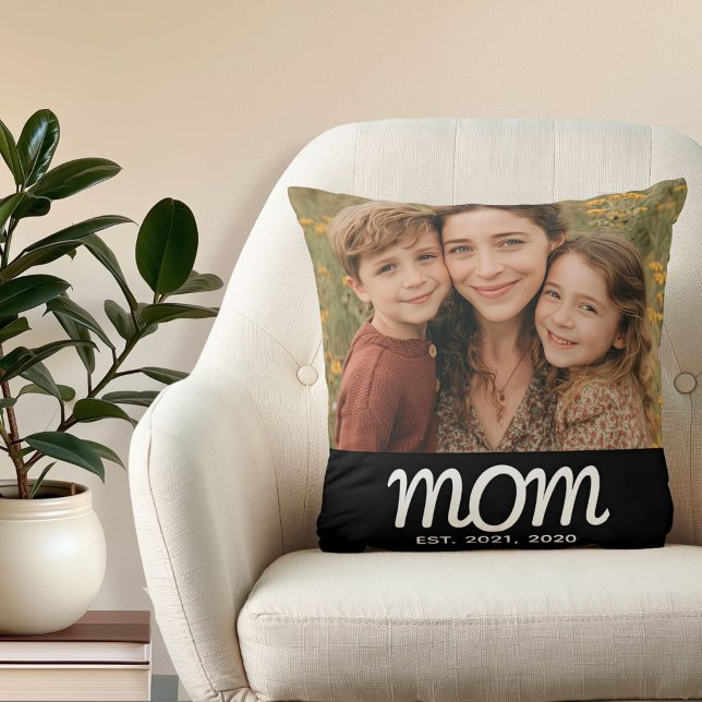Mamma etablerade modernt manusfoto kudde (Skapare uppladdad)