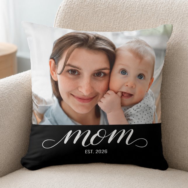 Mamma etablerade modernt manusfoto  kudde (Skapare uppladdad)