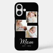 Mamma etablerade modernt skript Svart 3 Foto