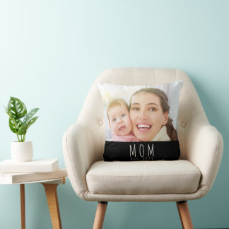Mamma etablerade modernt skriptfoto kudde