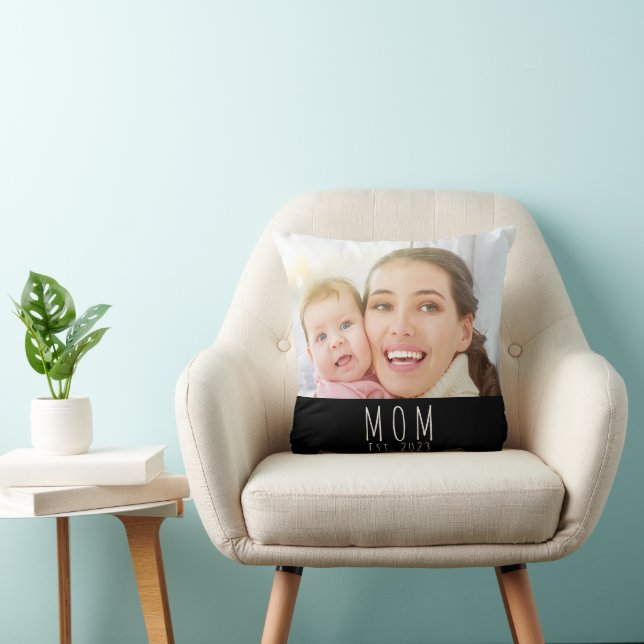 Mamma etablerade modernt skriptfoto  kudde (Stol)