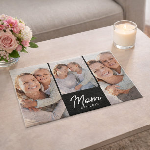 Mamma etablerade modernt svart manus 3 Foto Pussel