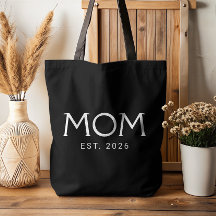 Mamma Etablerade Ny Mamma Present Svart