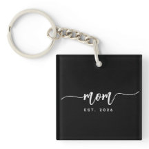 Mamma Etablerade Ny Mamma Present Svart Vit Skrift