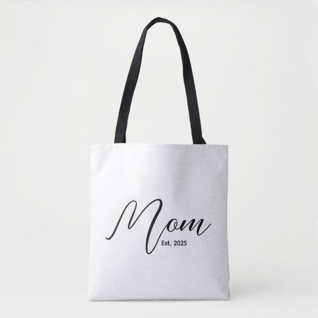 Mamma Etablerade Ny Mamma Present Toteväska Tygkasse (Framsida)