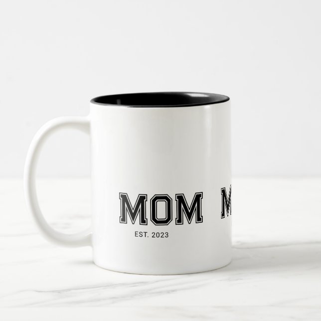 Mamma Etablerade Ny Mamma Tvåtons Kaffe Två-Tonad Mugg (Vänster)
