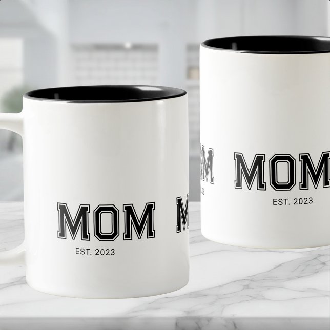 Mamma Etablerade Ny Mamma Tvåtons Kaffe Två-Tonad Mugg (Skapare uppladdad)