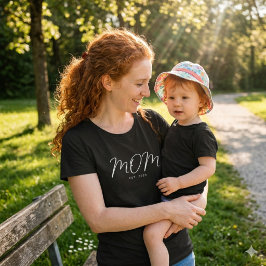 Mamma etablerade ny mammappresent t shirt