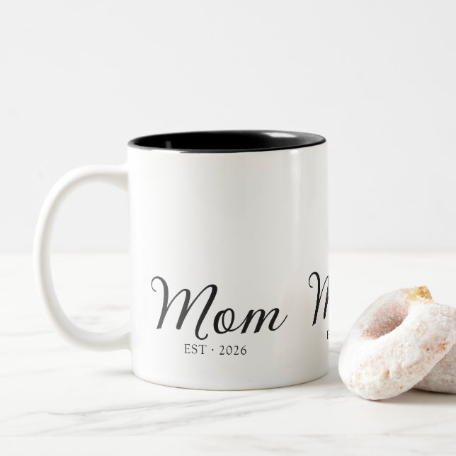 Mamma etablerade ny mammapresent Två-Tonad mugg (Med munk)
