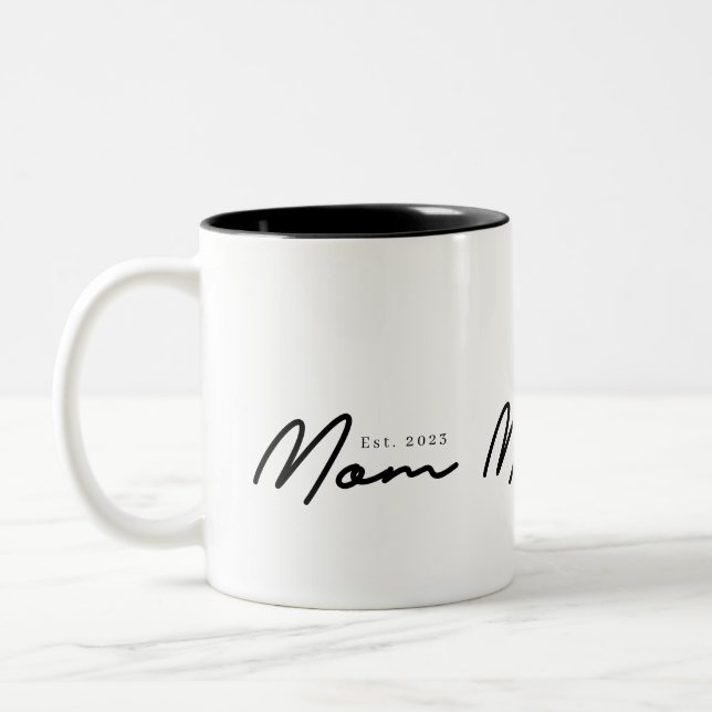 Mamma etablerade ny mammapresent Två-Tonad mugg (Vänster)