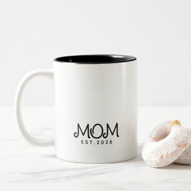 Mamma etablerade ny mammapresent Två-Tonad mugg (Med munk)