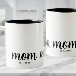 Mamma etablerade ny mammapresent Två-Tonad mugg