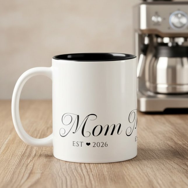 Mamma etablerade ny mammapresent Två-Tonad mugg (Skapare uppladdad)
